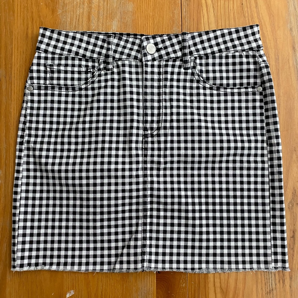 Women’s plaid jean skirt